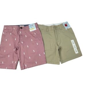 Cat & Jack Flat Front Adjustable Waist Shorts Boys S (6/7) NWT Bundle Lot